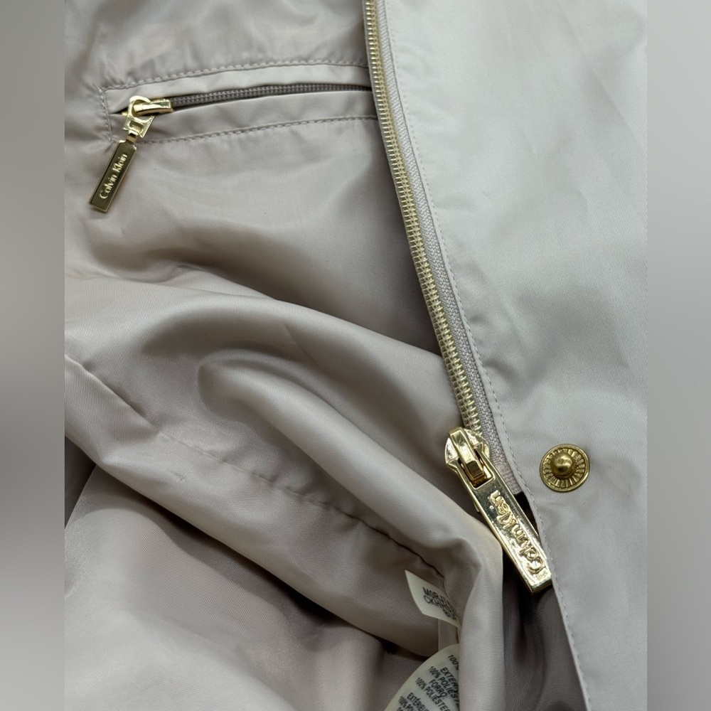 New CALVIN KLEIN Tan Wind/ Rain Trench Coat Size: XL - Picture 11 of 15